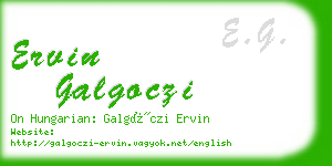 ervin galgoczi business card